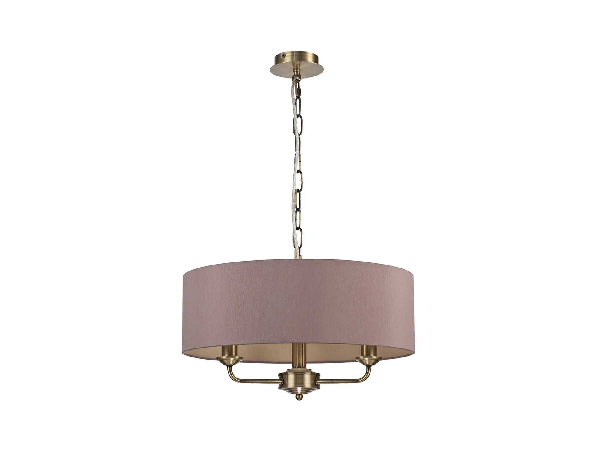 Banyan 45cm 3 Light Pendant Antique Brass, Taupe/Halo Gold DK0042  Deco Banyan AB TA
